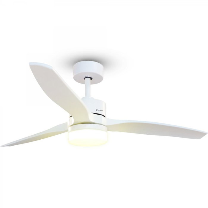 Grunkel SKYECO-52 Ventilador de Techo con Luz LED, 132cm, Blanco